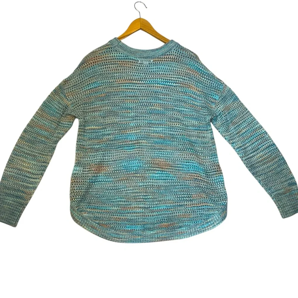 JOHNPAULRICHARD sz X Large Sweater Lightweight Pullover Fish Net Open Weave